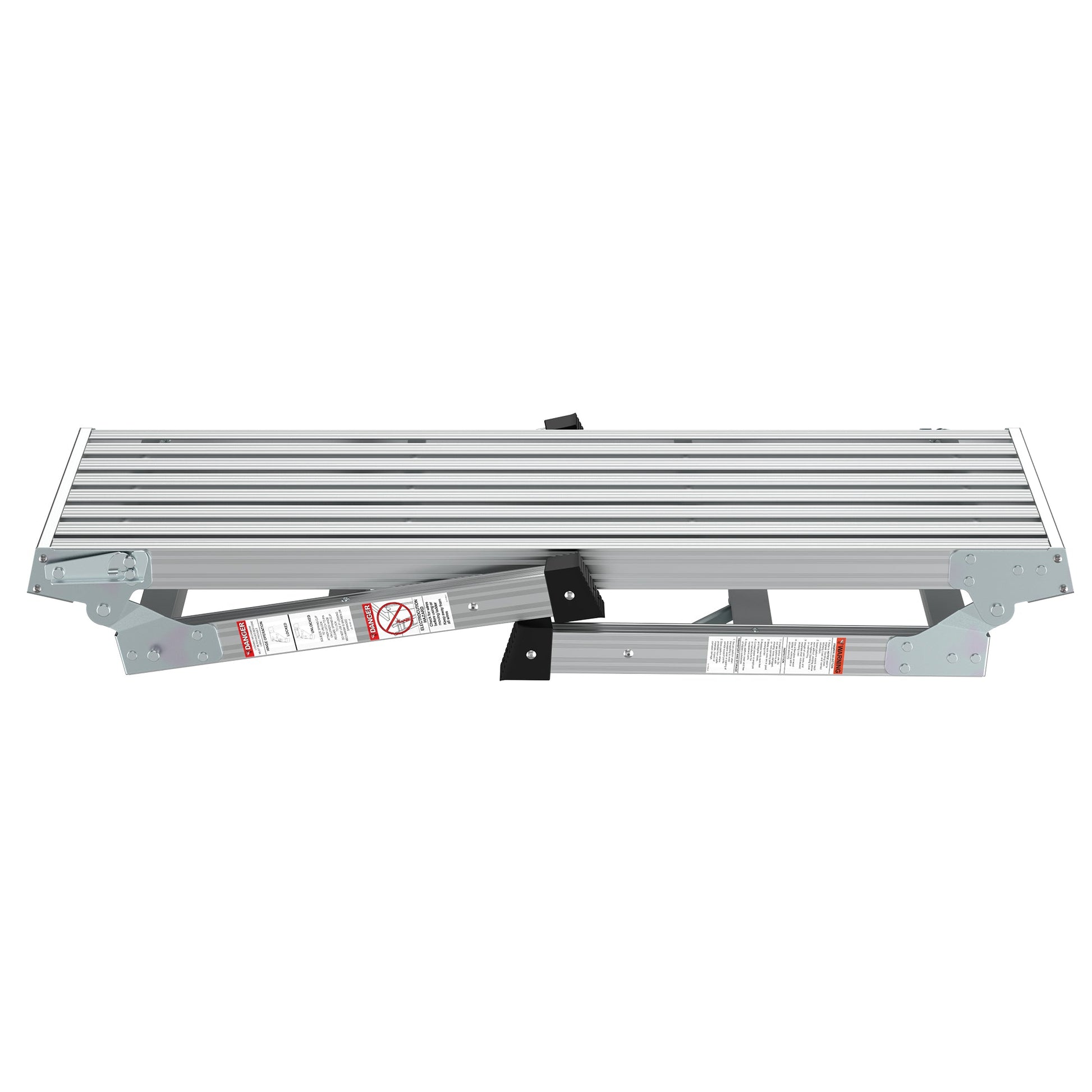 Work Platform Aluminum Portable Bench Folding Ladder ANSI Capacity 225 LBS 40" - Korvel