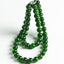 Hetian Biyu necklace, spinach green jade necklace, round bead style, Taiwan green jade necklace - Korvel