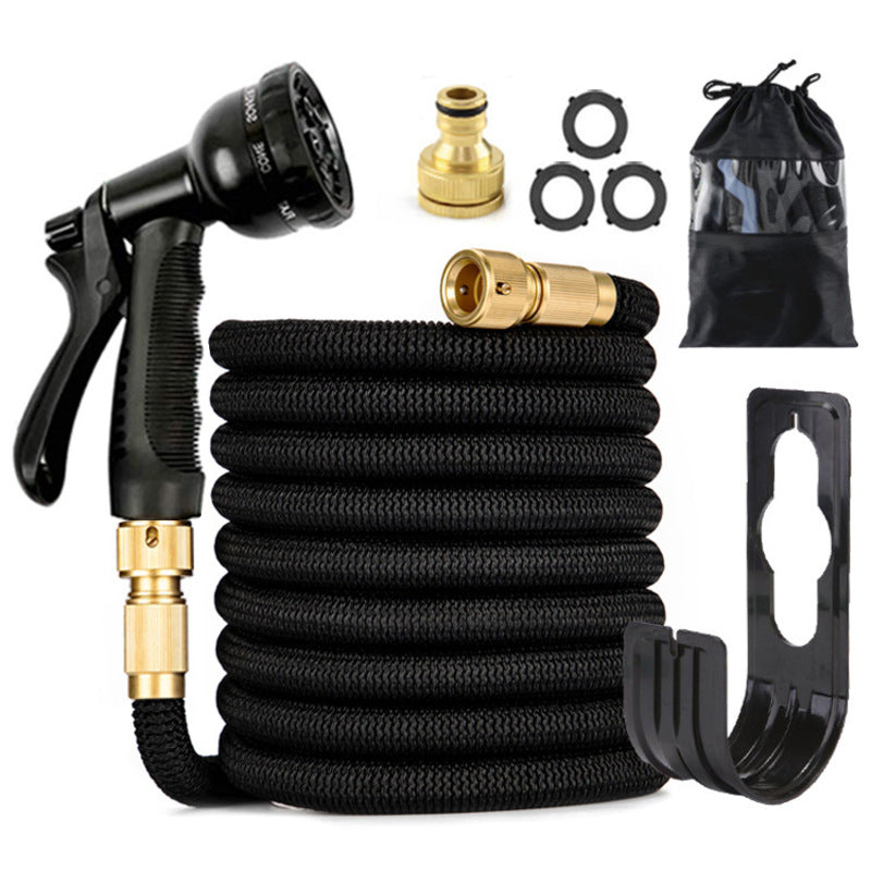 100 - ft Expandable Garden Hose with Nozzle. Light, Durable & Kink - Free for Car Wash & Outdoor Watering - Korvel