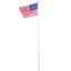 25FT segmented flagpole kit, ultra thick heavy-duty aluminum flagpole with top ball outdoor embedded flagpole - Korvel