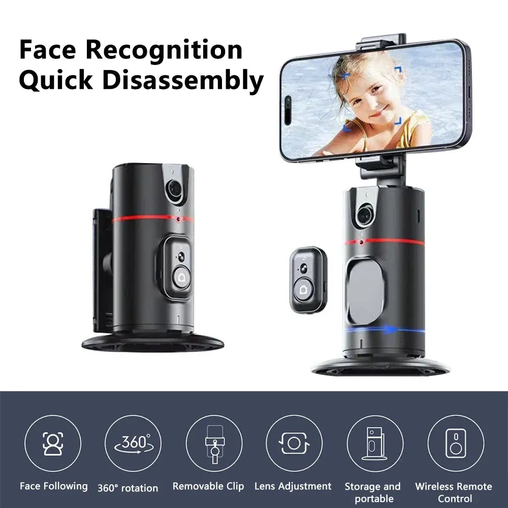 360 Auto Face Tracking Gimbal Auto Tracking Phone Holder Smart Selfie Gimbal Stabilizer with Gesture Control - Korvel