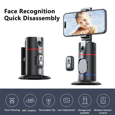 360 Auto Face Tracking Gimbal Auto Tracking Phone Holder Smart Selfie Gimbal Stabilizer with Gesture Control - Korvel