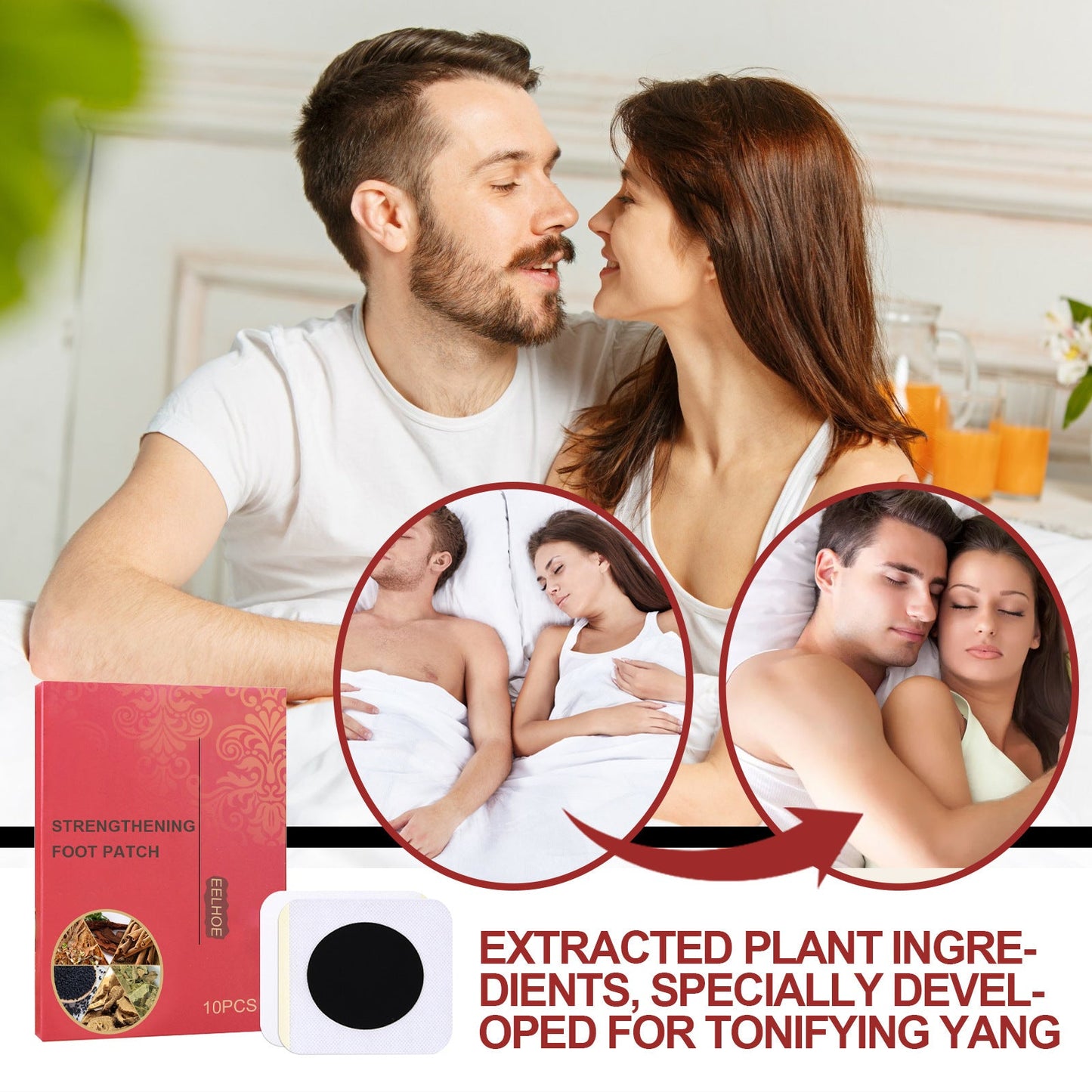 Strengthening Foot Patch, Lock Yang Patch Kidney Health Care Strong Male Foot Patch Fuyang Stick Body Point Patch - Korvel