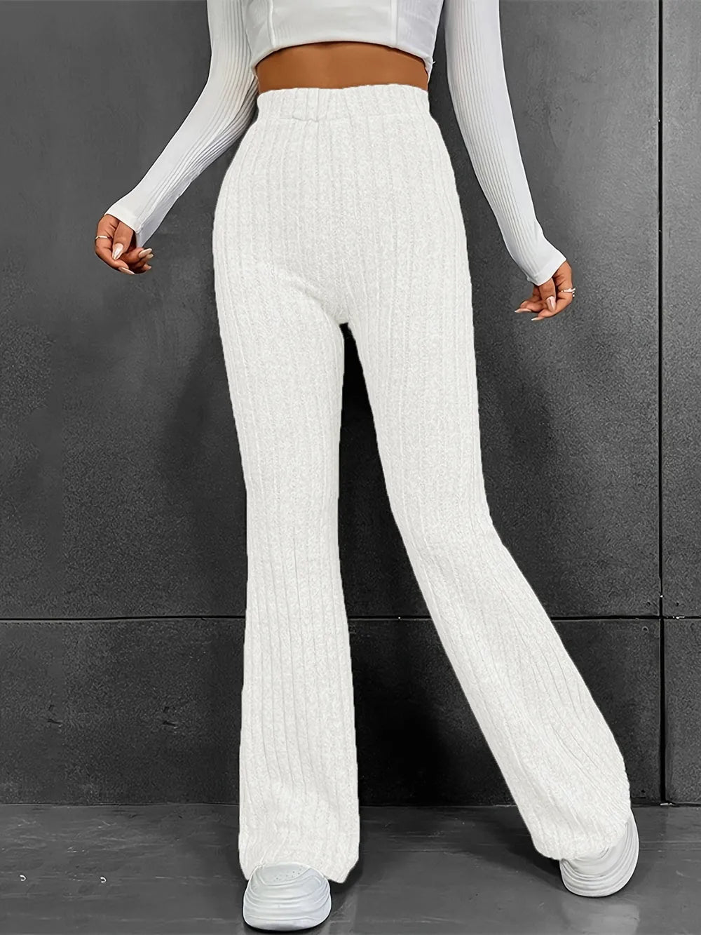 Stylish High-Waisted Micro Flared Pants for Women