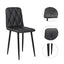 Dining Chairs Set of 4, Modern Kitchen Dining Room Chairs, PU Dining Chair Upholstered Cushion Seat and Sturdy Metal Legs - Korvel
