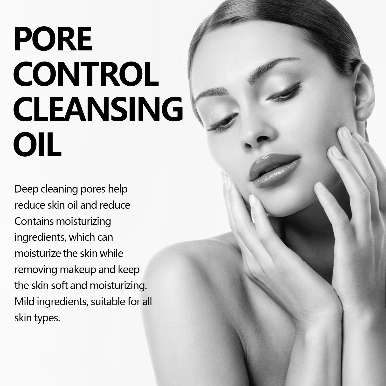 Pore Control Cleansing Oil, Clean Makeup Gently Remove Makeup Care For Skin Clean Pores Remove Makeup Oil - Korvel