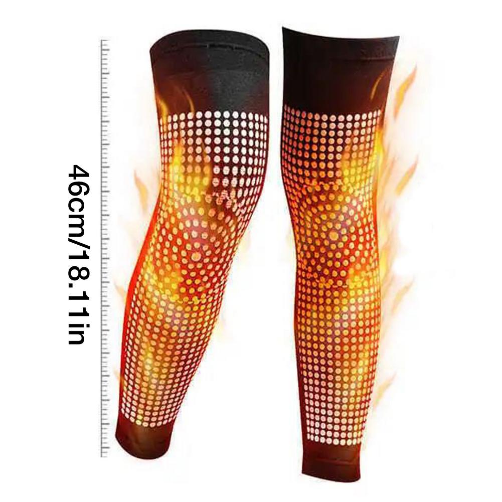 1 Pair Dot Matrix Self Heating Knee Pads Brace Sports Kneepad Tourmaline Knee Support - Korvel