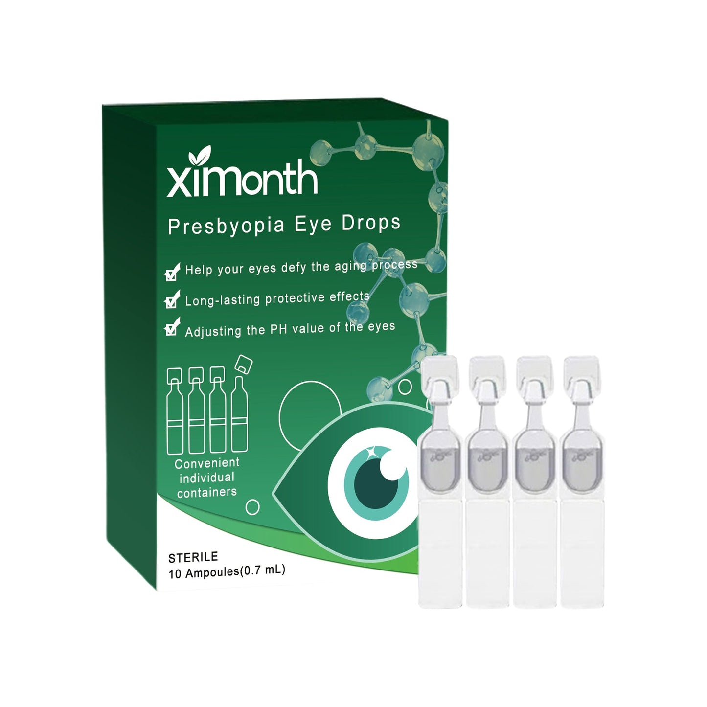 Presbyopia Eye Drops, Relieve Eye Fatigue Dry Itchy Eyes Water Acid Swelling Blurred Vision Care Solution - Korvel