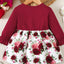 Robe à manches volantées à col rond floral Frill
