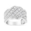 Anillo de Banda de Clúster de Diamantes de 3.00 Cttw en Oro Blanco de 10K - Talla 7