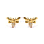 Boucles d'oreilles en or jaune 10K avec accents de diamant en forme de bourdon