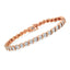 Pulsera de Tenis de Diamantes de Plata Esterlina Baño de Oro Rosa de 14K - 7"