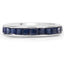 Bague de fiançailles en argent sterling avec saphir bleu véritable de 3,12 carats