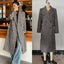 Womens British-Style Commuter Herringbone Wool Coat