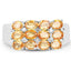 Bague de fiançailles en argent sterling avec saphir jaune de 2,67 carats et diamants