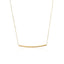 Collar de barra texturizada delgada de oro amarillo de 14k