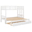 Cama litera con cama nido - Blanca