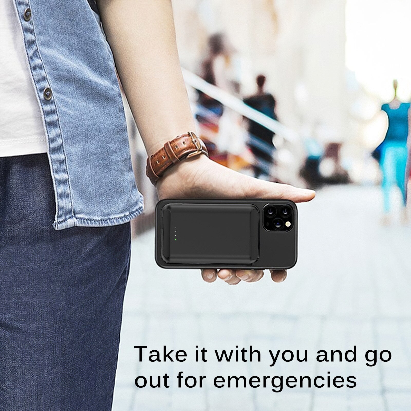 Built-In N52 Magnet Power Bank 5000mAh Portable Charging LED External Battery PowerBank 5000 MAh - Korvel