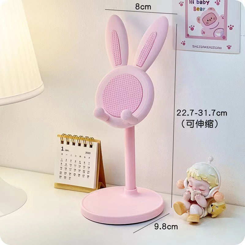 Cartoon Little Rabbit Desktop Mobile Phone Holder Live Drama Chasing Tablet Holder Livable Student Lazy Person Holder Gift - Korvel