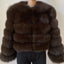 Elegant Faux Fur Patchwork Overcoat
