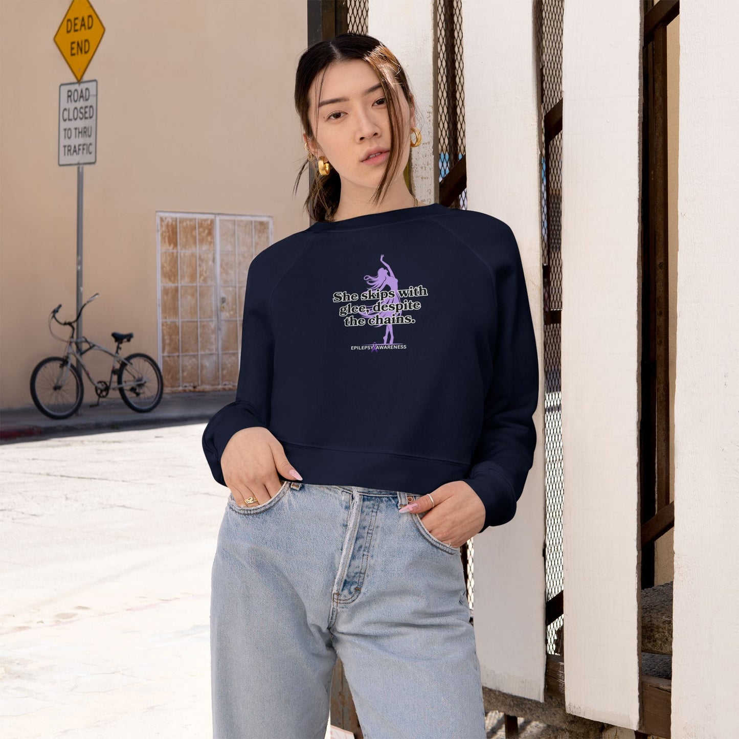 Joyful Moments Women's Cropped Fleece Sweatshirt - Korvel