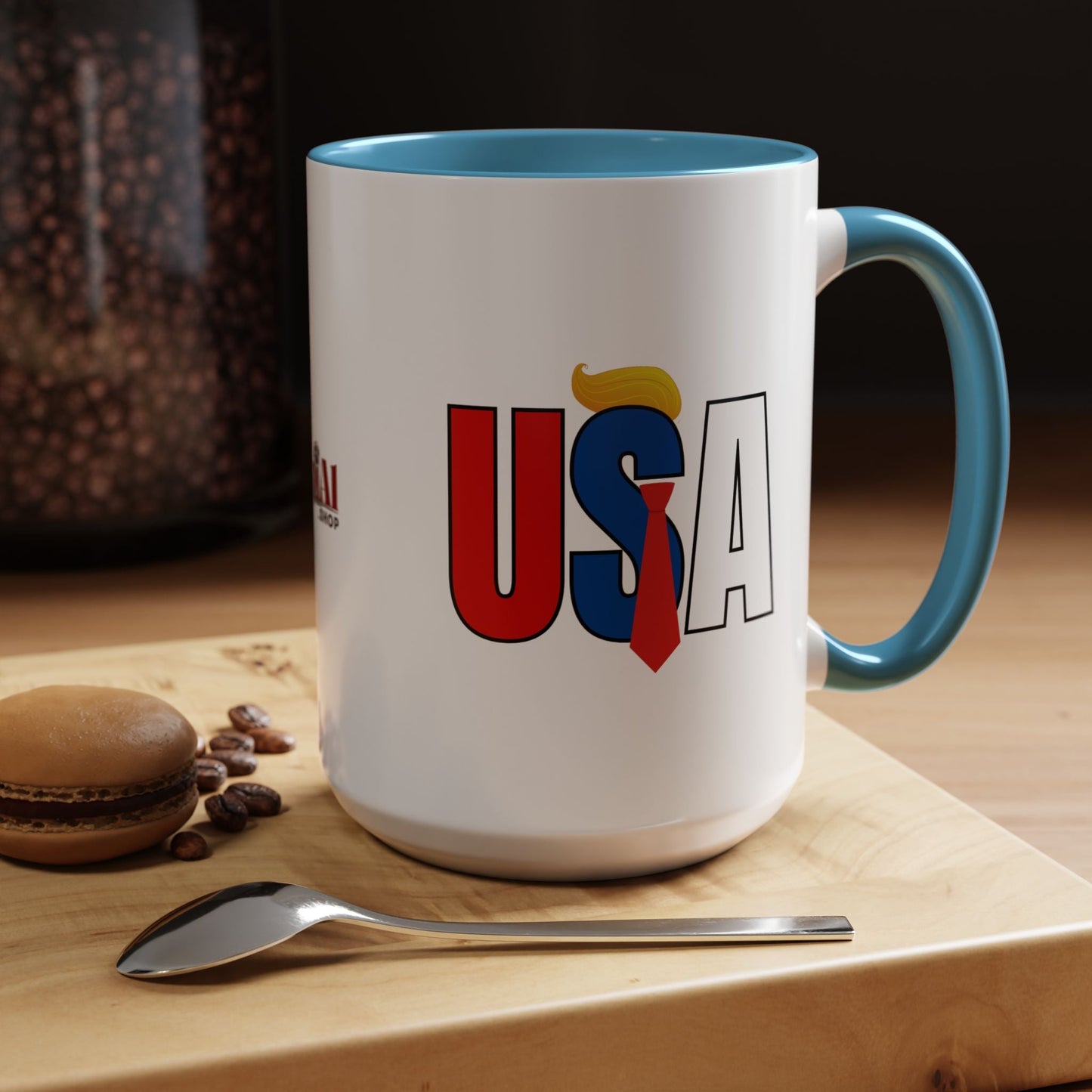 Taza de café con acento vibrante de EE. UU.