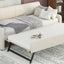 Twin Size Upholstery Daybed with Trundle and USB Charging Design Trundle can be flat or erected Beige - Korvel