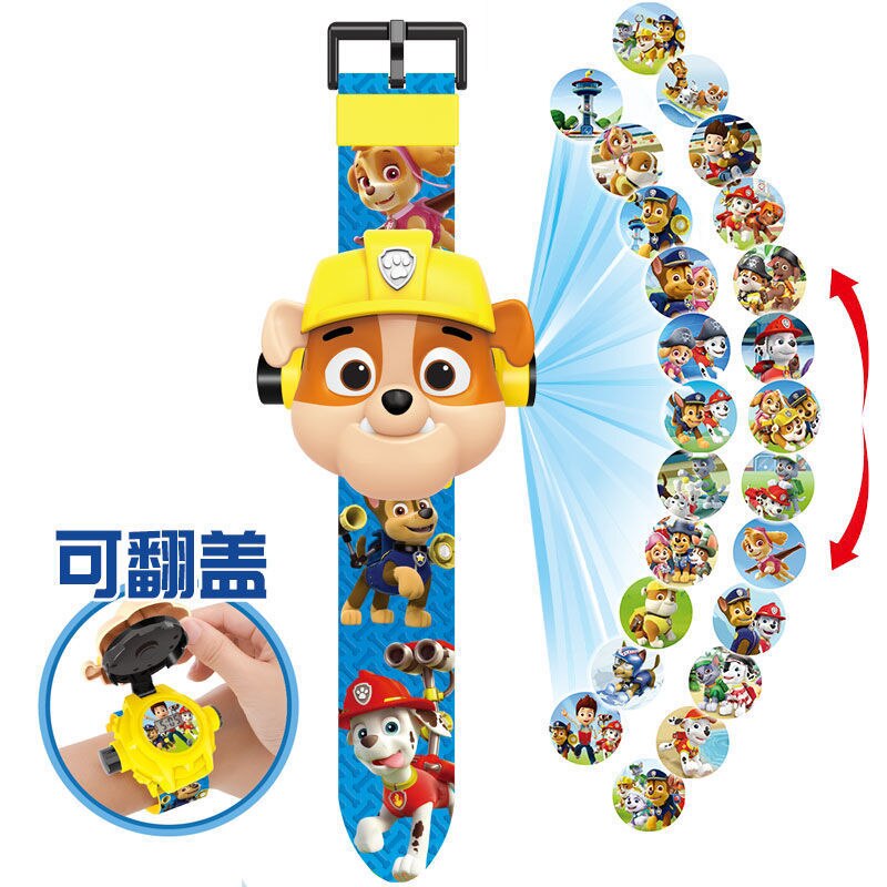 Paw Patrol 3D Projection Digital Watch & Action Figures Set