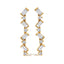 Boucles d'oreilles pendantes en diamant zigzag en or jaune 14K