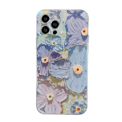 Elegant Oil Painting Floral Phone Case for iPhone Models