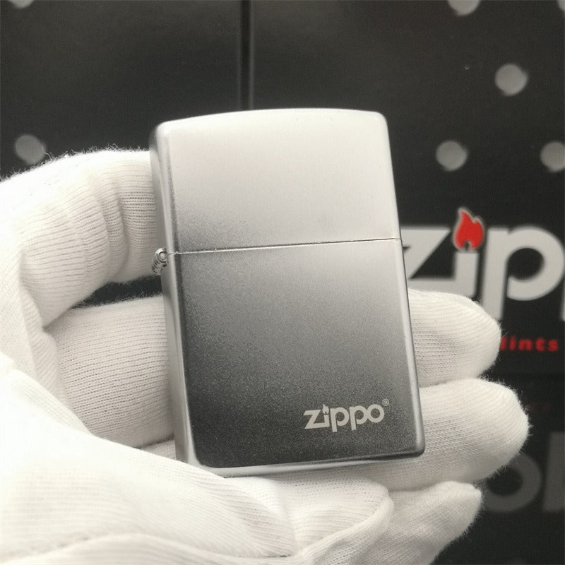 Zippo Treasure Lighter Chrome Matte Logo 205ZL - Korvel