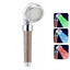 LED Luminous Colorful Shower Nozzle Negative Ion Self Generating Shower Head Three Color Temperature Controlled Led Handheld Shower - Korvel