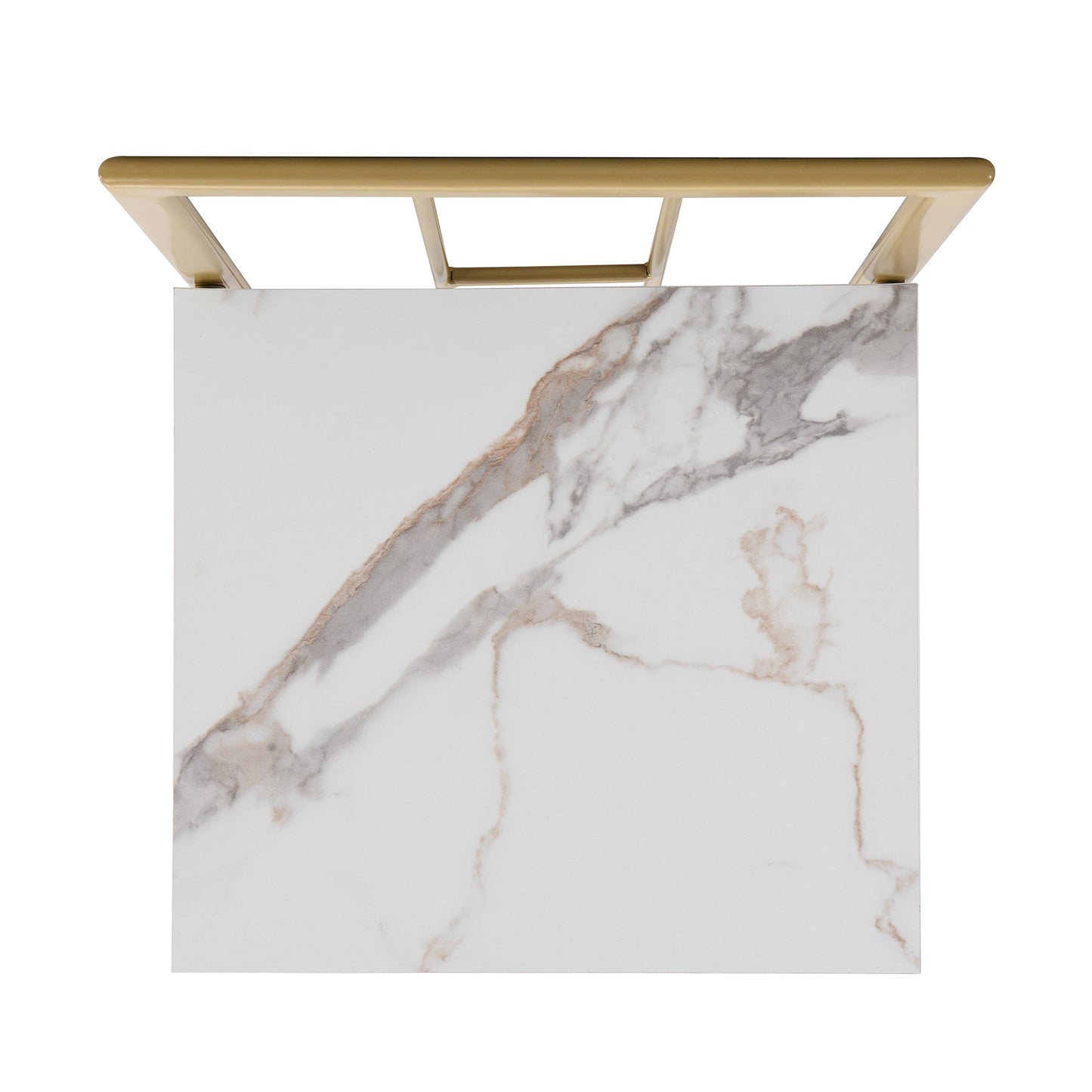 Ensemble de salle à manger moderne TOPMAX 7 pièces avec faux marbre