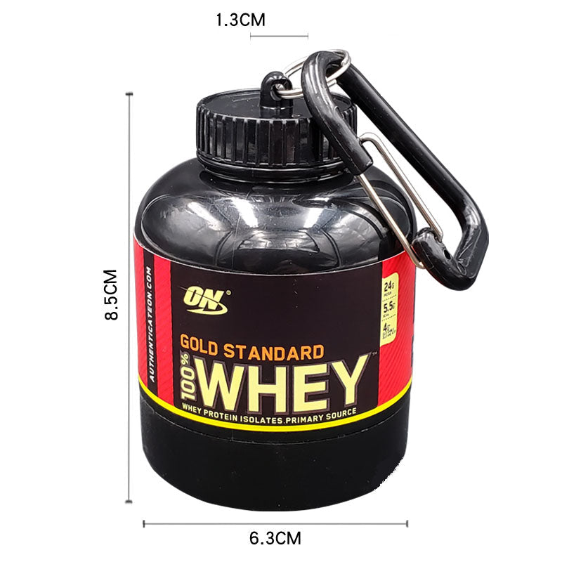 Protein Powder Box Portable Funnel Sports Fitness Supplement Packing Box Capsule Box Medicine Box Can Bottle - Korvel
