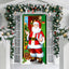 New Christmas Door Curtains, Flags, Outdoor Photography, Santa Claus and Puppies, Background Decoration, Hanging Cloth - Korvel