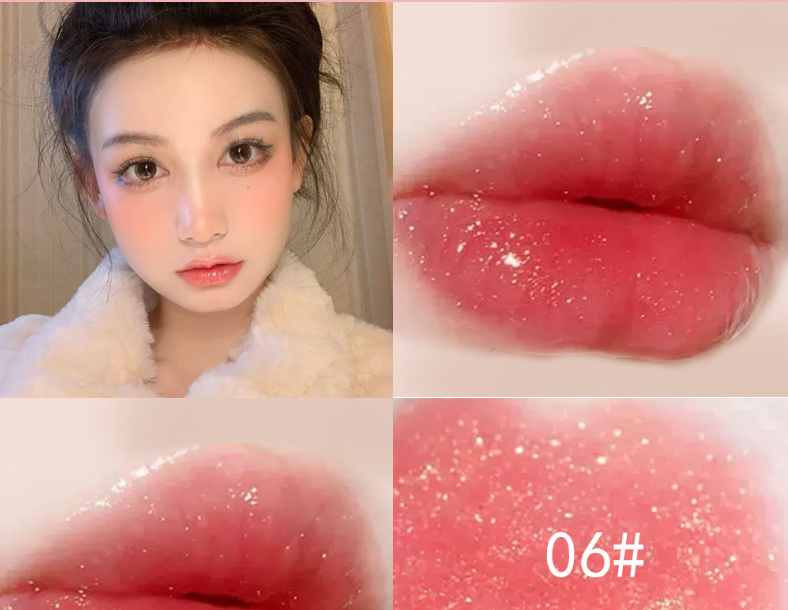 Dudu Lip Gloss Colorless Transparent Lip Gloss Bright Crystal Lip Gloss Glass Lip Fine Glitter Pearl With Shiny Jelly Color - Korvel