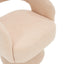 Fauteuil pivotant en tissu teddy nude