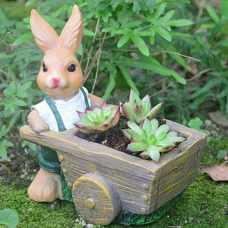 Charming Rabbit Planter for Succulents