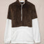 Color Block Half Zip Long Sleeve Fuzzy Sweatshirt