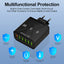 Standard 65W fast charging Korean standard mobile phone charger 6USB multi port fast charging head travel charger - Korvel