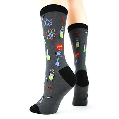 Education Themed Science Chemistry Printed Crew Socks