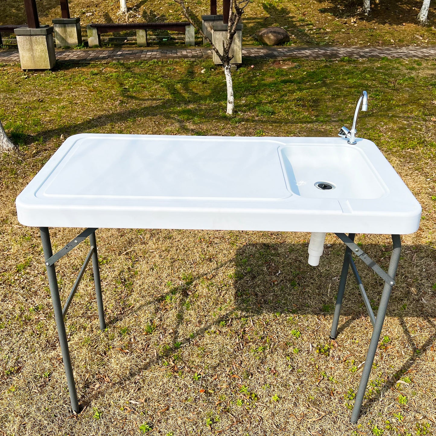 Outdoor Fish and Game Cutting Cleaning Table w/Sink and Faucet - Korvel