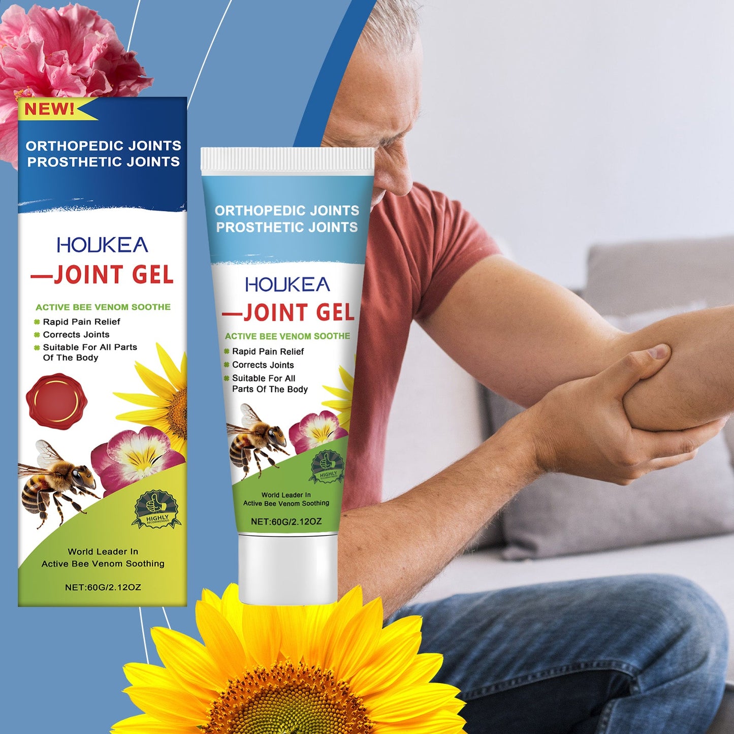 Bee Venom Joint Care Cream Body Joint Massage Gently Moisturizes Knees And Wrists Joint Care Cream - Korvel