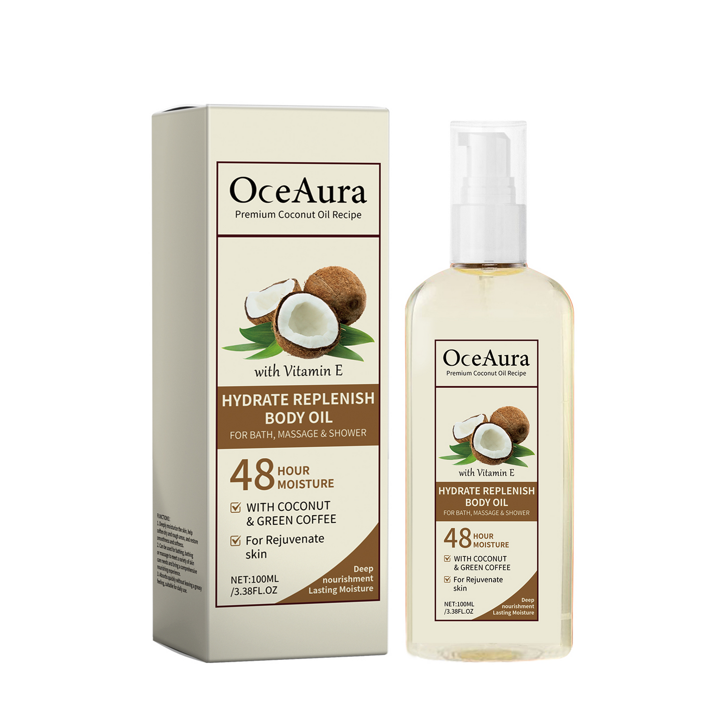 Coconut Oil Dip Massage Moisturizing Moisturizing Soothing And Nourishing Body Oil For Daily Massage - Korvel