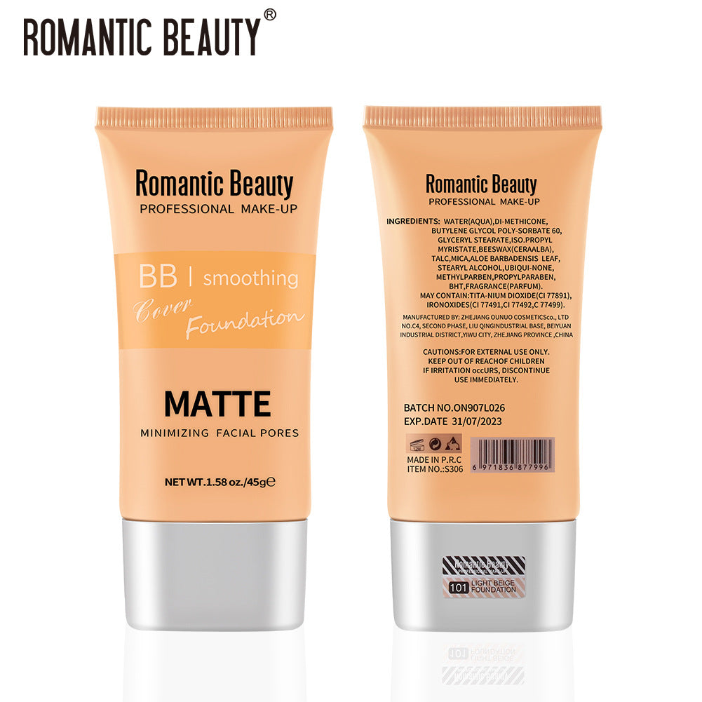 Romantic Beauty Waterproof Non-Standing Portable Foundation Oil Control Long Lasting Concealer Foundation - Korvel