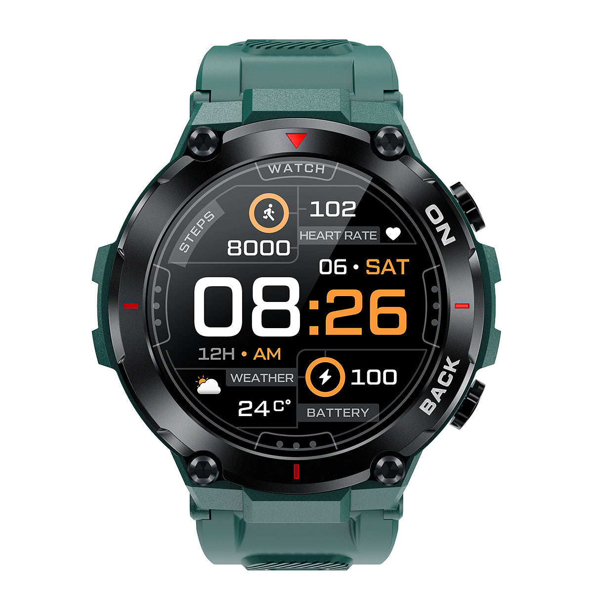 K37 smart watch GPS positioning exercise health heart rate monitoring female physiological cycle reminder - Korvel