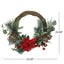 23.5" POINSETTIA/BERRY/EUCALYPTUS HALF WREATH - Korvel