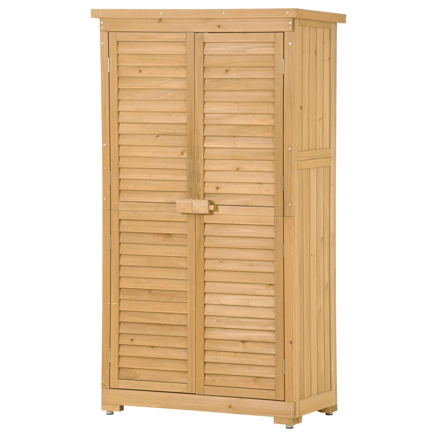 Premium Wooden Garden Shed - 3-Tier Outdoor Storage Cabinet