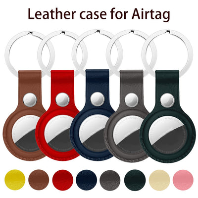 Premium Leather Case for Apple AirTags - Protective Keychain Sleeve