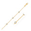Elegant 14k Yellow Gold Anklet with White Cubic Zirconia